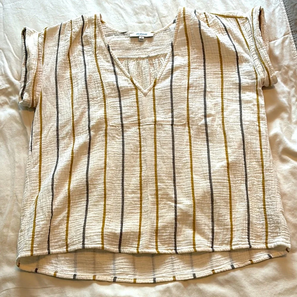 Madewell stripe shirt. Size XS - Picture 2 of 4